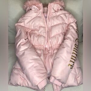 Juice Couture Los Angeles California Puffer for Girls Size 14 Pink Like New